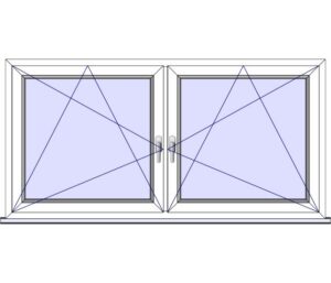 Dreh-Kipp-Fenster-Links + Dreh-Kipp-Fenster-Rechts Mittelpfosten (DKL+DKR)