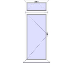 Balkontür- Dreh Links + Oberlicht Kippfenster (B-DL + Oberlicht Kippfenster)