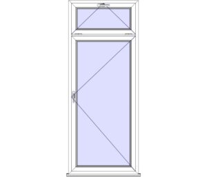 Balkontür- Dreh Rechts + Oberlicht Kippfenster (B-DR + Oberlicht Kippfenster)