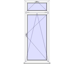 Balkontür- Dreh-Kipp Rechts + Oberlicht Kippfenster (B-DKR + Oberlicht Kippfenster)
