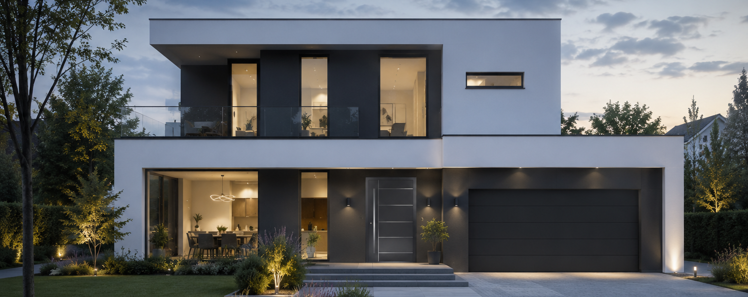 Eine Haustür in Anthrazit wirkt besonders elegant und modern.